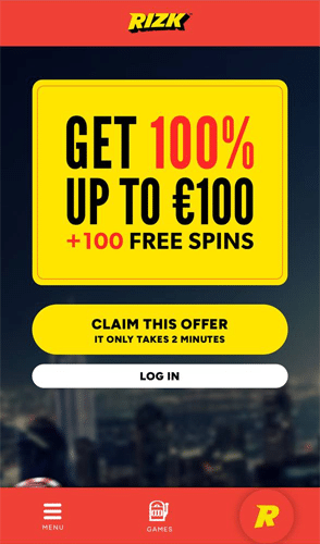 Rizk Casino screen gpoint