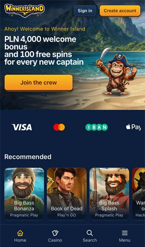 winnerisland 1 screen gpoint