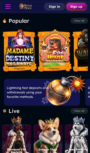 royaldogs 1 screen gpoint